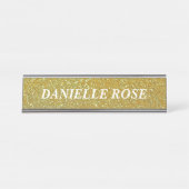 Goldener Hintergrund-Entwurf Schreibtischnamensplakette (Vorderseite )