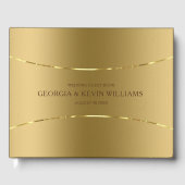 Goldener Hintergrund glänzende Goldakzente Gästebuch (Vorderseite)