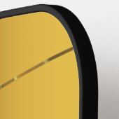 Goldener Hintergrund, glänzender goldener Streifen Pickleball Schläger (Linke Seite)