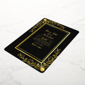 Goldener Hintergrund Hochzeit Golden Foil Folieneinladung (Gedreht)