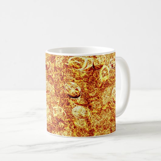 Goldener Hintergrund Oro Jarra Kaffeetasse (VorderseiteRechts)