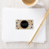 Goldener Hintergrund und Mandala Adressaufkleber (Insitu)