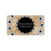 Goldener Hintergrund und Mandala Adressaufkleber (Vorne)