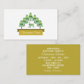 Goldener Hirschwald, Weihnachts-Party Einladung (Vorne/Hinten)