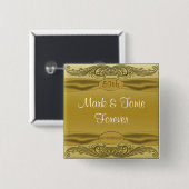 Goldener Hochzeitstag der Rolle-50. Button (Vorne & Hinten)