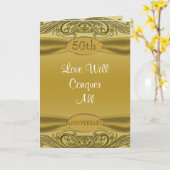 Goldener Hochzeitstag der Rolle-50. Karte (Gelbe Blume)