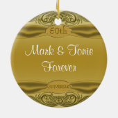 Goldener Hochzeitstag der Rolle-50. Keramik Ornament (Hinten)