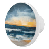 Goldener Horizont - Abstrakte Küste Keramikknauf (Rechts)