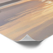 Goldener Horizont bei Dämmerung Poster (Ecke)