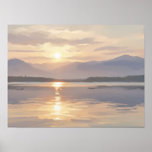 Goldener Horizont bei Dämmerung Poster (Vorne)