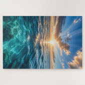 Goldener Horizont Ozean Puzzle (Horizontal)