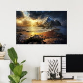 Goldener Horizont Poster (Heimbüro)