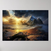 Goldener Horizont Poster (Vorne)