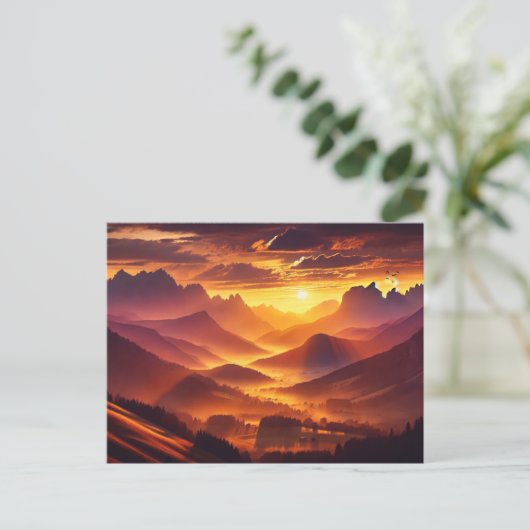 Goldener Horizont - Postkarte (Stehend Vorderseite)