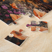 Goldener Horizont: Wildblume Feld und Berge Puzzle (Seite)