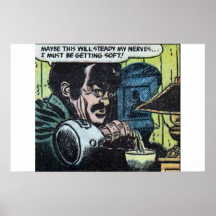 Goldener Horror Vintage Comicen 50er klassisches R Poster