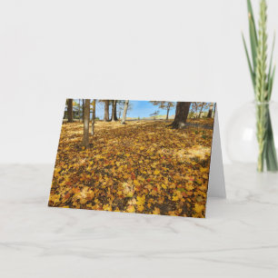 Goldener Hügel Herbstlaub Karte