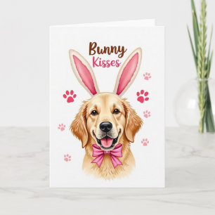 Goldener Hund Freudige Grußkarte Karte