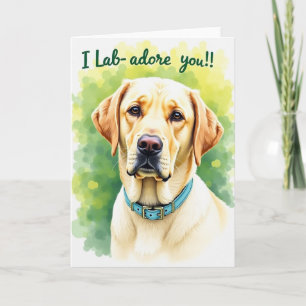 Goldener Hund Mutterliebe Karte