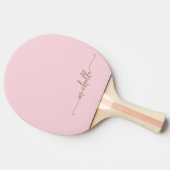 Goldener Individuelle Name Signatur-Script rot Tischtennis Schläger (Seitenansicht)