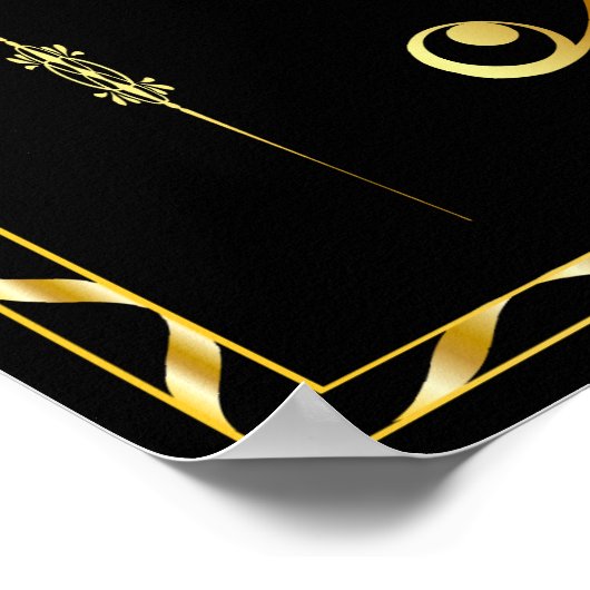 Goldener Islam Poster (Ecke)