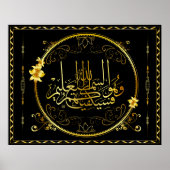 Goldener Islam Poster (Vorne)