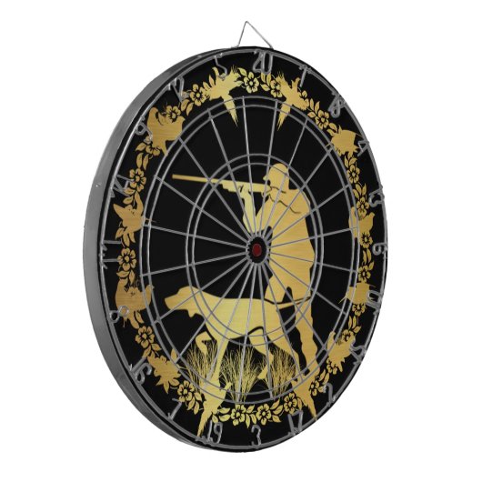 Goldener Jäger Dartscheibe (Vorderseite Links)