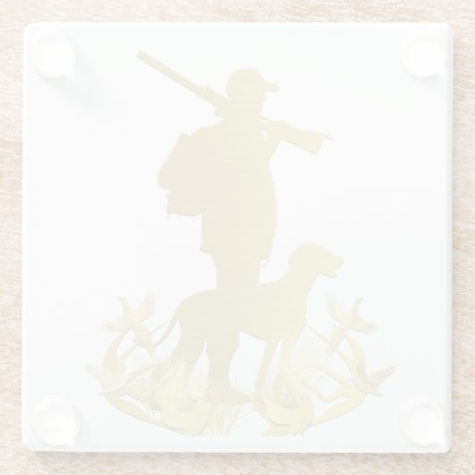 Goldener Jäger Glasuntersetzer (Rückseite)