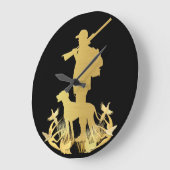 Goldener Jäger Große Wanduhr (Winkel)