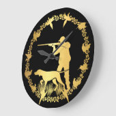 Goldener Jäger Große Wanduhr (Winkel)
