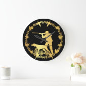 Goldener Jäger Große Wanduhr (Zuhause)