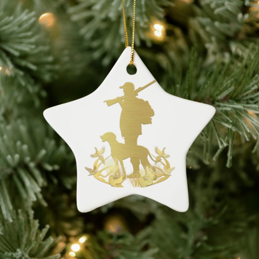 Goldener Jäger Keramik Ornament (Baum)