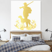 Goldener Jäger Leinwanddruck (Insitu (Schlafzimmer))