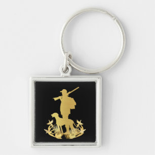 Goldener Jäger Schlüsselanhänger