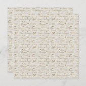 Goldener Jahrestag Einladung (Vorne/Hinten)