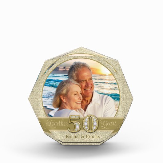 Goldener Jahrestag Fotoblock (Vorderseite)