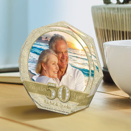 Goldener Jahrestag Fotoblock