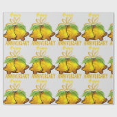 Goldener Jahrestag Geschenkpapier (Flach)