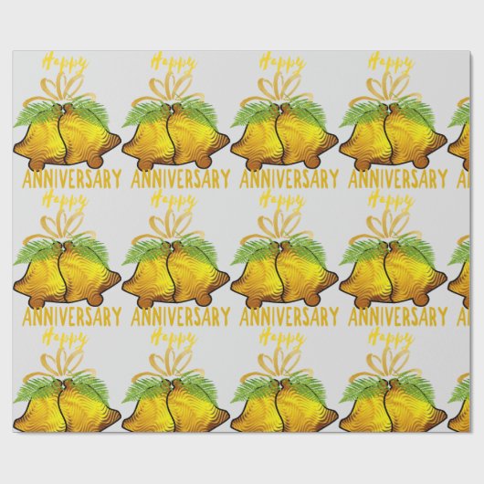 Goldener Jahrestag Geschenkpapier (Flach)