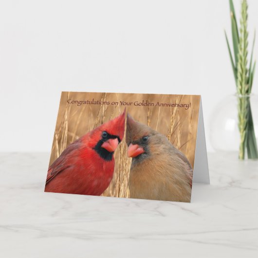Goldener Jahrestag Karte (Vorderseite)
