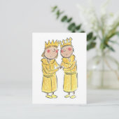 Goldener Jahrestag Postkarte (Stehend Vorderseite)