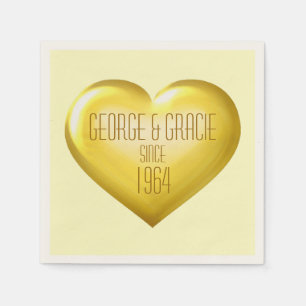 Goldener Jahrestag Serviette