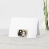 Goldener Jahrestags-Blumenstrauß vom Bären Karte (Rückseite)