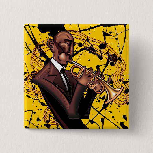 Goldener Jazz-Ton-Knopf Button (Vorderseite)