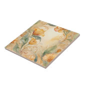 Goldener Jugendstil mit zarter Blume Fliese (Seite)