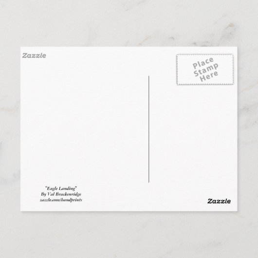 "Goldener Junge" Landing Eagle Goldene Wirkung Kun Postkarte (Rückseite)