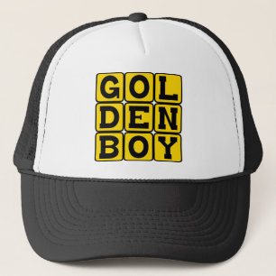 Goldener Junge Truckerkappe