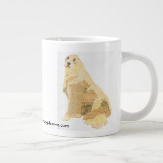 Goldener Jungen-Collagentunnel-bohrwagenTasse Jumbo-Tasse