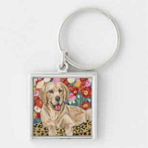 Goldener Jungen-Retriever Schlüsselanhänger