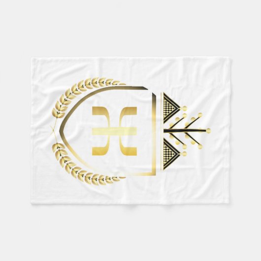 Goldener Kabylus Fleecedecke (Vorderseite (Horizontal))